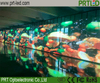 High Brightness Transparent Window Glass LED Video Panel P7.82-15.64 Mm