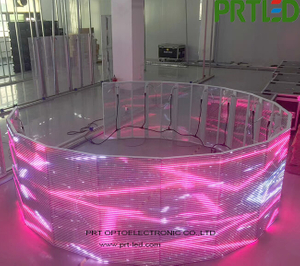 Full Color Round LED Wall Display Panel with Good Transparent for Advertising Indoor (P3.91, P7.8, P15.625)